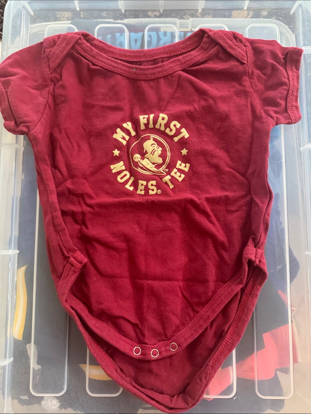 My First Noles Tee Baby One-Piece - Garnet